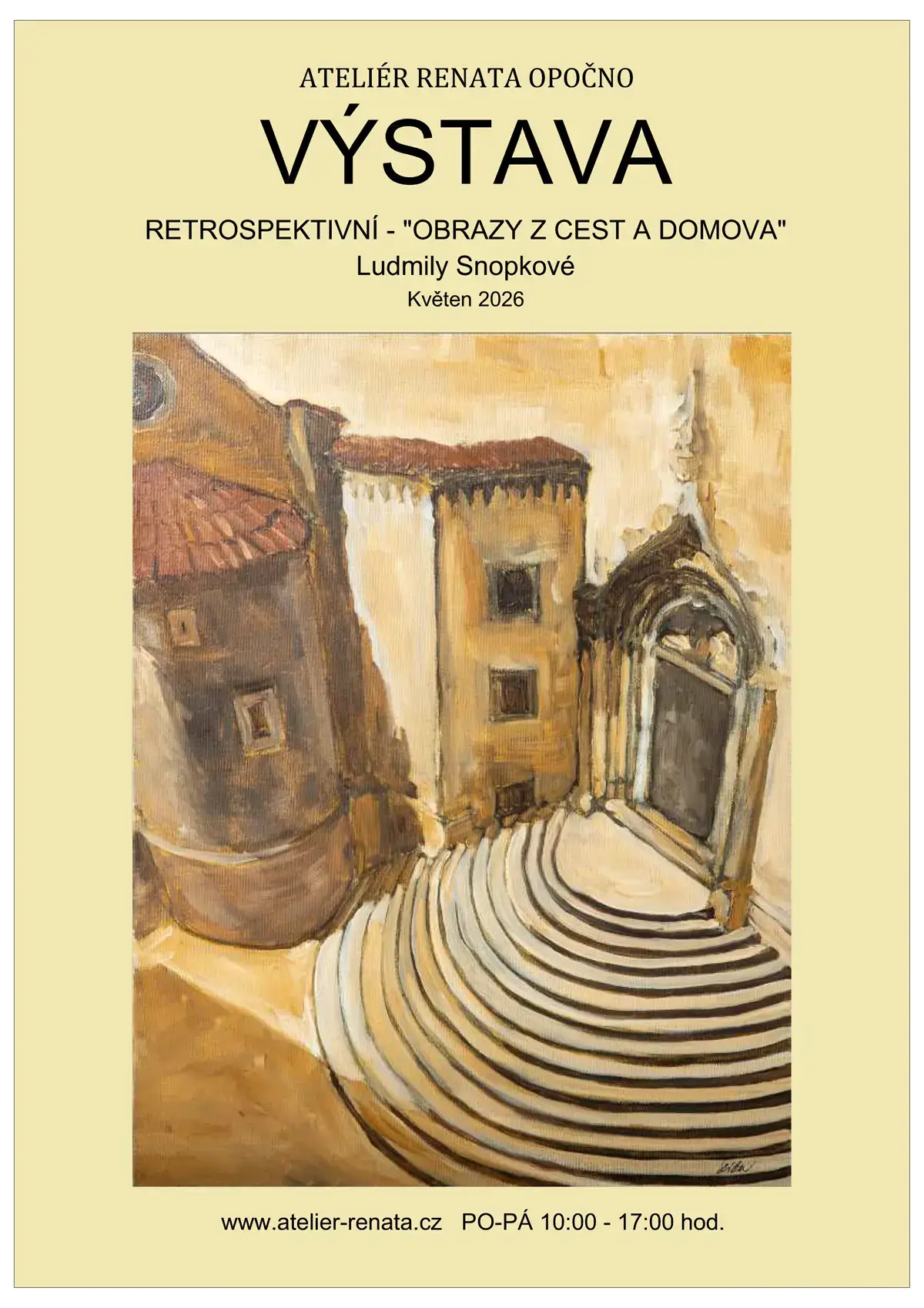 Výstava Ludmily Snopkové Obrazy z cest a domova 