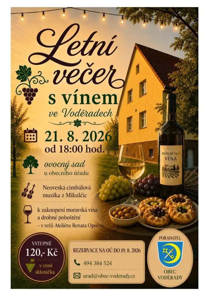 letní večer s vínem